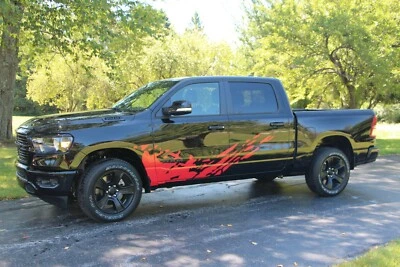 Mud Splash Vinyl Decals for Dodge Ram 1500 2500 3500 Left & Right Side Graphics - Image 1 of 4