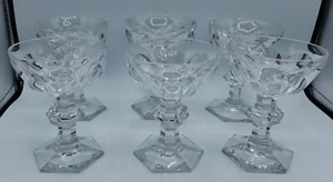 French Baccarat Crystal HARCOURT 1841 Champagne Glasses Set of 6 - Picture 1 of 14
