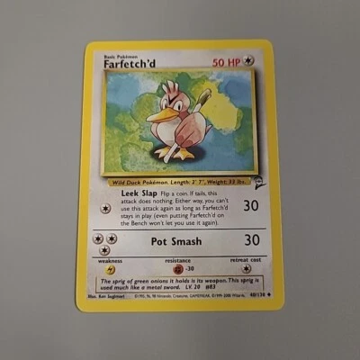 Pokémon TCG Farfetch'd Base Set 2 40/130 Regular Unlimited WOTC  - Image 1 of 2