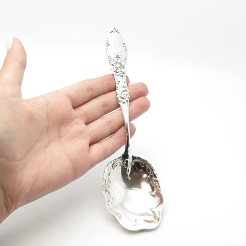 925 Sterling Silver Antique Frank Whiting Ornate Serving Spoon Cover