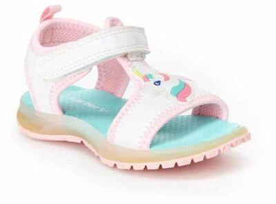 Carter's Unicorn Light-up Sandals White Sandal Shoes Toddler Girl Size 7 NEW - Image 1 of 4