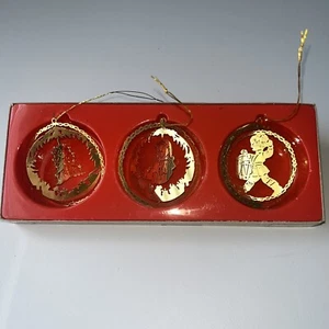 Solid Brass Classic Collection Christmas Ornaments Set Of 3 Tree Bear Drummer - Picture 1 of 6