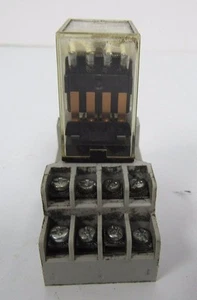 OMRON RELAY MY4 24VDC with Dayton Socket Base 2A584F - Picture 1 of 4