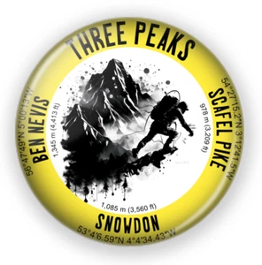 UK National three peaks scafell pike snowdon ben nevis round Fridge Magnet M9170 - Picture 1 of 2