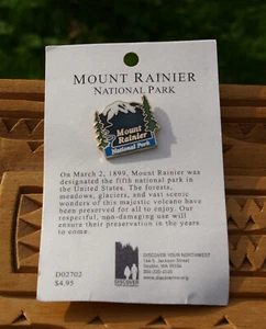 Spilla da bavero Mount Rainier National Park WA 1" metallo e smalto - Foto 1 di 5