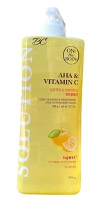 ON: THE BODY AHA & VITAMIN C DEEP CLEANSING & BRIGHTENING (CITRON) BODY WASH . - Picture 1 of 2