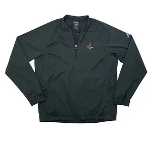 Adidas Golf Jacket Mens M Medium Black Climaproof Windshirt Popover Rain Wigwam - Picture 1 of 13
