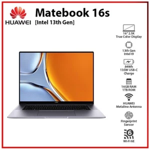 Huawei MateBook 16s 2023 16GB+1TB 13th Gen Intel Core i9-13900H Windows Laptop - Picture 1 of 8