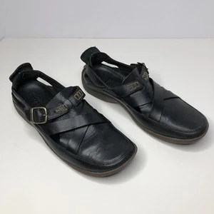 Timberland Smart Comfort System Womens Black Leather Strap Buckle Sz 6.5 M Shoes - Picture 1 of 9