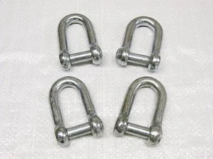 x4 12MM Galvanised Steel Commercial Dee Shackle With Countersunk Pin - Flush - Picture 1 of 2