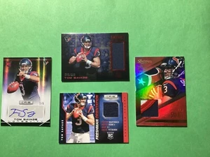 2014 Rookies and Stars Tom Savage Auto 1/5 + 3 rookie jersey cards Must see! - Picture 1 of 3