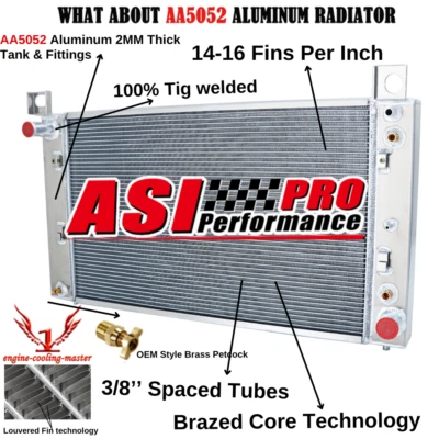 3 Rows Aluminum Radiator Fits 2007-2013 Chevy Silverado 2500 Suburban 1500 Tahoe Foto 1 de 4