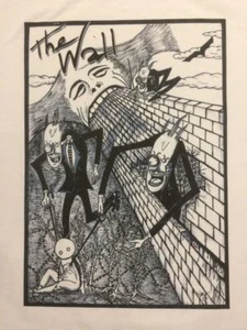 NUEVA CON ETIQUETAS CAMISETA ""The Wall"" PINK FLOYD FAN ART Dibujo Original (No Oficial) REGALO - Imagen 1 de 4