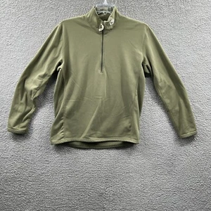 Gander Mountain Mens Fleece Pullover Large Green Quarter Zip Outdoor Hunting - Picture 1 of 7