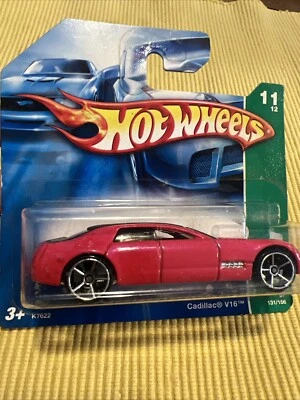 Cadillac V16 Treasure Hunt Hot Wheels Car No.131 2007 Water Mark On Back If Card - Image 1 of 4