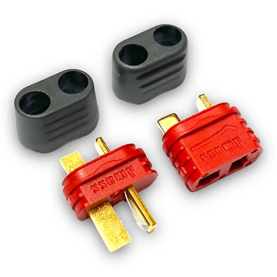 ✅ 1 Paar Amass T-Dean Deans Goldstecker T-Plug Plug Hochstrom Stecker Buchse ✅ - Bild 1 von 4