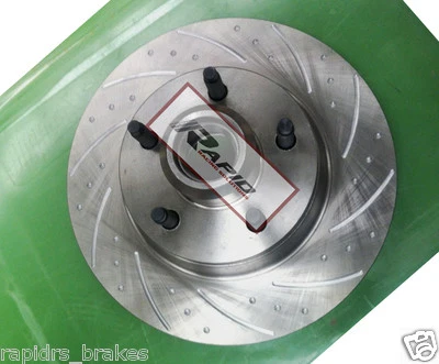 JUEGO COMPLETO ROTORES FRENO DISCO RANURADOS FORD FALCON EF EL CON ABS XR6 y XR8  Foto 1 de 2