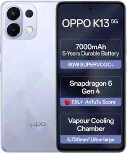 OPPO K13 5G with 7000mAh Battery-8GB RAM-256GB ROM-ICY - “NO TARIFFS IN USA” - Picture 1 of 13