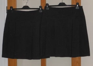 David Luke Drop Waist Pleated Senior Skirts Grey W28" L20" - Picture 1 of 5