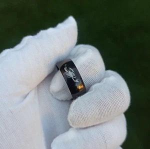 Men's Scorpion Ring Band Gun Metal Black Silver 11.75 Modernist Horoscope Gift - Picture 1 of 13