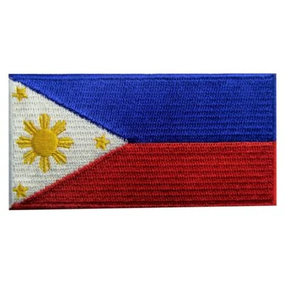 Embroidered Patch Iron Sew On Patches transfers applique Philippines Nation Flag - Image 1 of 4