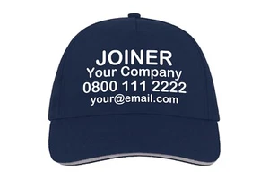 Gorra de béisbol Carpintero trabajo personalizada a medida teléfono de empresa correo electrónico trabajo madera trabajo construcción - Imagen 1 de 10