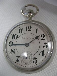 1909 South Bend, Size 18, lever Set Pocket Watch just serviced runs good