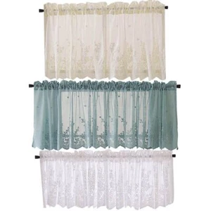 Eyelet Ring Tops Blackout Short Curtains Cafe Bedroom & Kitchen Window Curtain - Picture 1 of 31