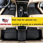 Leather Floor Mats All Weather Car Mats Liners Black For 2020-2024 Ford Escape