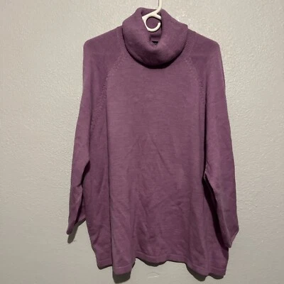 Eileen Fisher Woman 100% Merino Wool Turtleneck Sweater 3/4 Bell Sleeves Size XL - Image 1 of 4