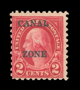 CANAL ZONE (US) 1926  Washington 2c carmine  p.10  Scott 97 mint MNH - Picture 1 of 2