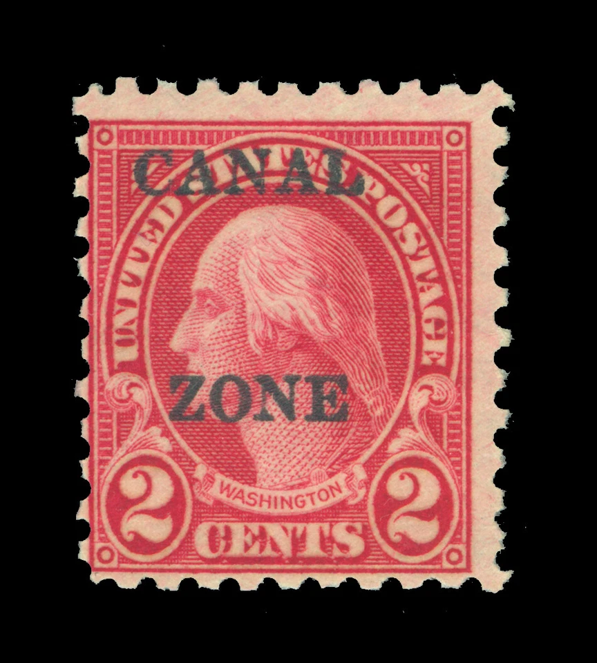 CANAL ZONE (US) 1926  Washington 2c carmine  p.10  Scott 97 mint MNH - Image 1 of 2