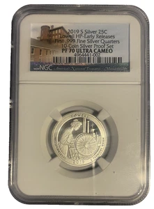 2019-S  .999 Silver Lowell Quarter - NGC PF70 ULTRA CAMEO Early Releases - Picture 1 of 2