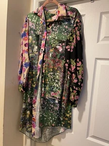 Natasha Zinko Floral Print Midi Length Dress Sz 34 - Picture 1 of 10