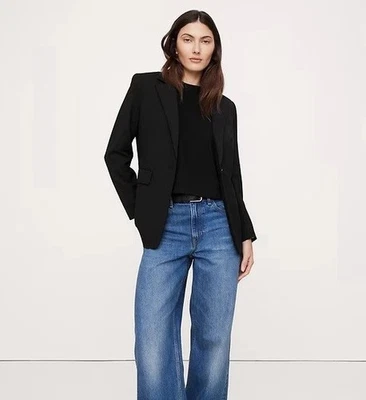 Новый с Ярлыками! Banana Republic черный Сиена итальянский шерстяной блейзер - размер 14 - Изображение 1 из 4