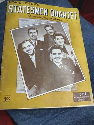 Southern Gospel Song Book Statesmen Quartet "Favorite Gospel Songs" Hovie Lister - Image 1 of 2