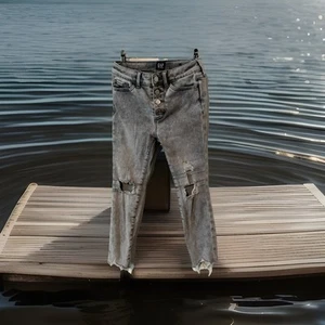 Gap KIDS Super Stretch Distressed Skinny Jeans Size 7 High Rise Ankle JEGGING - Picture 1 of 5