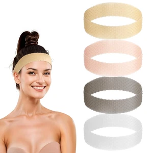 Perückenband Zubehör, 4 Stück Silikon Wig Grip Band Perücken Zubehör Nahtloses P - Bild 1 von 12