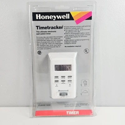 Honeywell Timetracker • Ultimate Electronic Wall Switch Timer • CLB600B 1009 New Foto 1 de 2