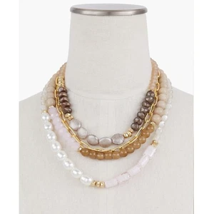 Talbots rosa Safari Statement Halskette EUC ungetragen Karriere Hochzeit Gast Baby Mädchen - Bild 1 von 9