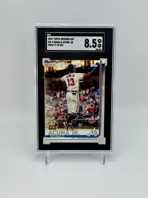 2019 Topps Opening Day Sock it to Me Ronald Acuna Jr. #SM-5 SSP SGC 8.5 Braves - Image 1 of 2