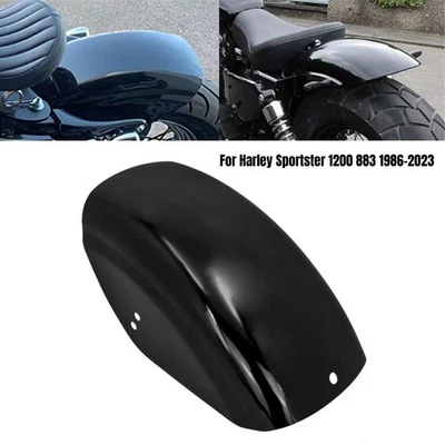 Cubierta guardabarros trasero corto negro para Harley Sportster 1200 883 1986-2023 Foto 1 de 4