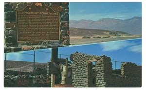 Harmony Borax Works Adobe Ruins Furnace Creek California Curt Teich Postcard - Picture 1 of 2