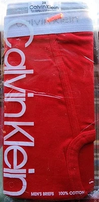 Calzoncillos Calvin Klein De Colección Años 90 Para Hombre Ropa Interior Roja Talla 38 Nuevos, Precintados  Foto 1 de 4