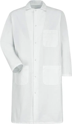 Red Kap Men's Gripper-Front Butcher Frock with Exterior Pockets - Image 1 of 3