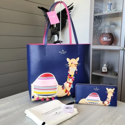 Lot of 2 Kate Spade Spice Things Up Camel LUVVIE Tote w/ Matching Wallet NWT - Image 1 of 4