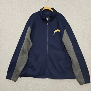 Los Angeles Chargers NFL Jacket Size Mens XXL Full Zip Navy Waffle Knit... - Picture 1 of 9