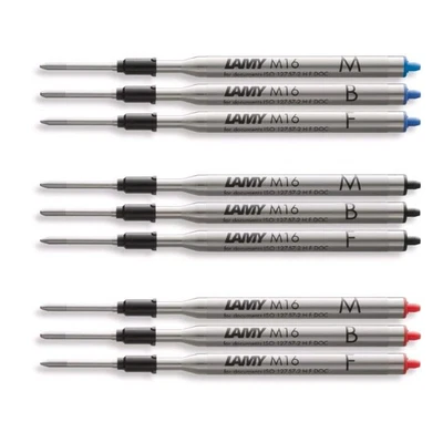 LAMY Mine M16 Kugelschreiber Minen M16 Großraumminen schwarz, blau, rot - F,M,B - Bild 1 von 4