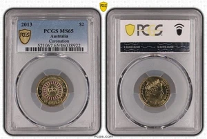 Australia 2013 $2 Purple Coronation Gem Unc Coin PCGS MS65 #8922 - Picture 1 of 1