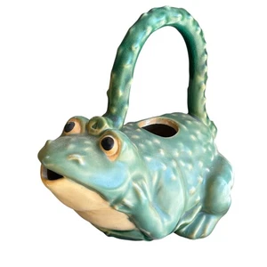 Vintage Majolika Frosch Gießkanne Keramik Krug Dekor - Bild 1 von 7